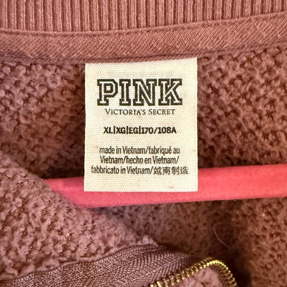 PINK Victoria's Secret Mauve Sherpa Hoodie - Picture 2 of 3